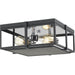 Halycon Matte Black Chrome Flushmount | theLightShop