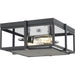 Halycon Matte Black Chrome Flushmount | theLightShop