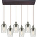Hammered Glass Oil Rubbed Bronze Mini Pendant - Mini-Pendants
