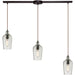 Hammered Glass Oil Rubbed Bronze Mini Pendant - Mini-Pendants