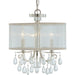 Hampton 3 Light Polished Chrome Clear Crystal Drum Shade Chandelier - Chandeliers