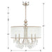 Hampton 5 Light Drum Shade Polished Chrome Chandelier - Chandeliers