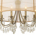 Hampton 8 Light Drum Shade Antique Brass Chandelier - Chandeliers
