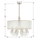 Hampton 8 Light Drum Shade Polished Chrome Chandelier - Chandeliers