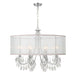 Hampton 8 Light Drum Shade Polished Chrome Chandelier - Chandeliers