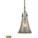 Hand Formed Glass Oil Rubbed Bronze LED Mini Pendant - Mini-Pendants