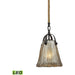 Hand Formed Glass Oil Rubbed Bronze LED Mini Pendant - Mini-Pendants