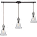 Hand Formed Glass Oil Rubbed Bronze Pendant - Pendants