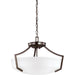 Hanford Burnt Sienna LED Semi-Flush Mount Convertible Pendant - Pendants