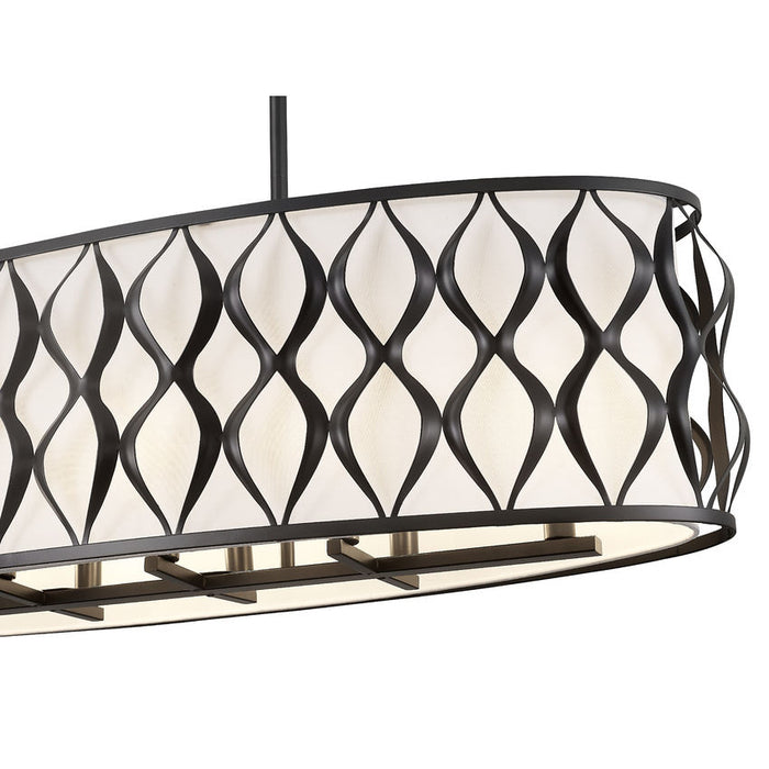 Harden Matte Black 10 Light Linear Chandelier Z-Lite 1948-42L-MB | theLightShop
