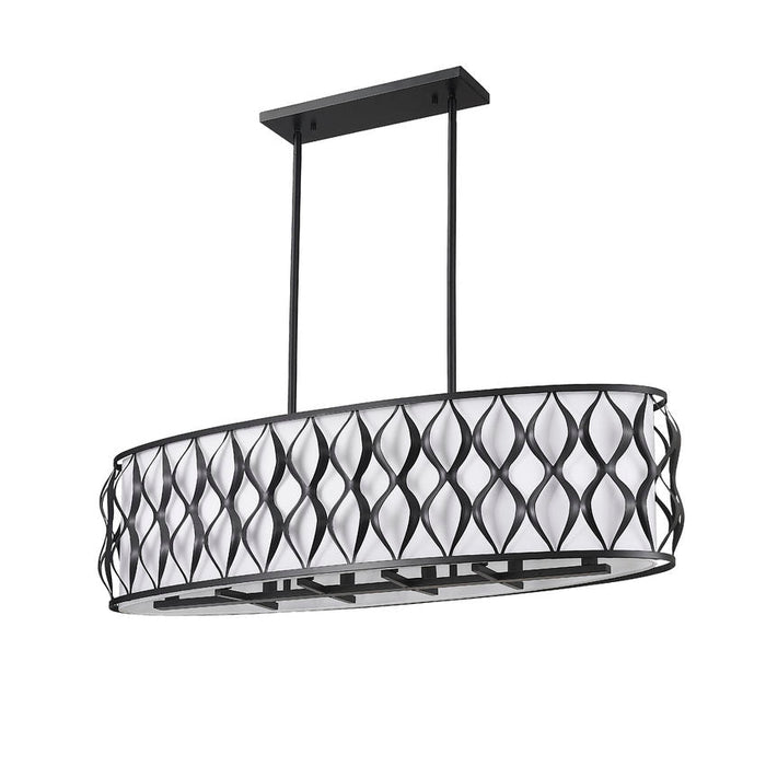 Harden Matte Black 10 Light Linear Chandelier Z-Lite 1948-42L-MB | theLightShop