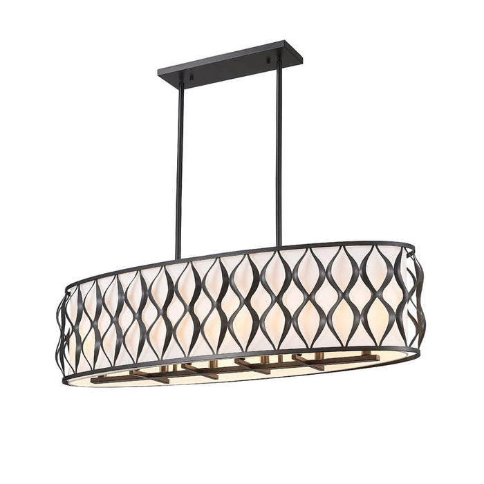 Harden Matte Black 10 Light Linear Chandelier Z-Lite 1948-42L-MB | theLightShop