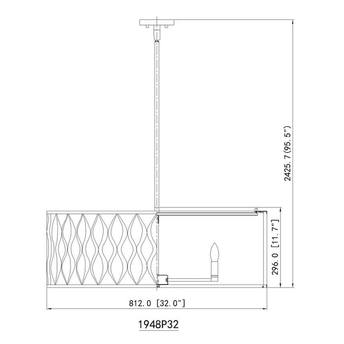 Harden Matte Black 10 Light Pendant Z-Lite 1948P32-MB | theLightShop