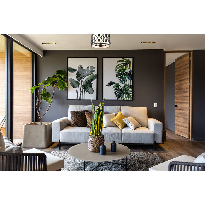 Harden Matte Black 3 Light Flushmount Z-Lite 1948F12-MB | theLightShop