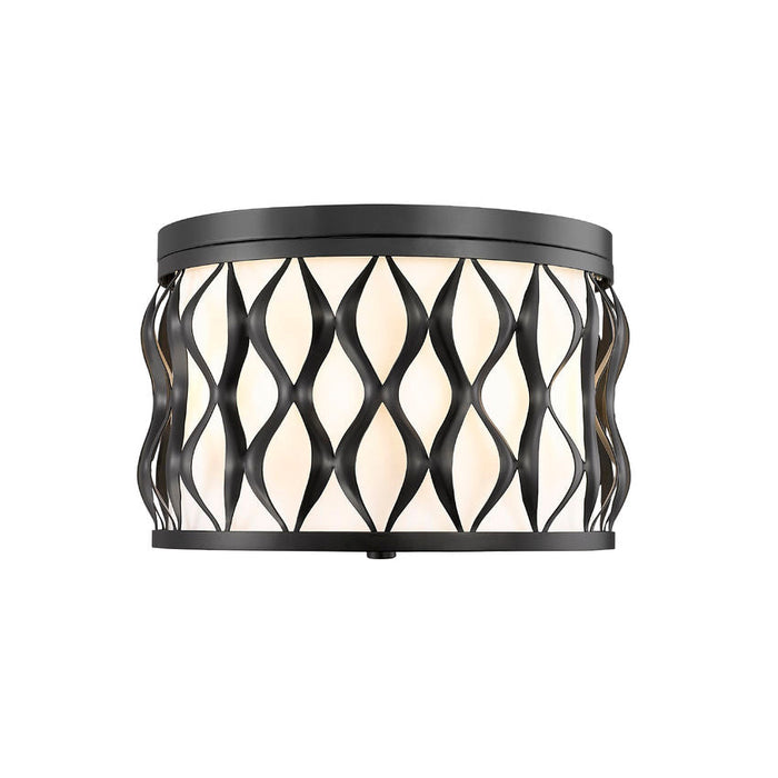 Harden Matte Black 3 Light Flushmount Z-Lite 1948F12-MB | theLightShop