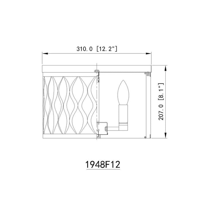 Harden Matte Black 3 Light Flushmount Z-Lite 1948F12-MB | theLightShop