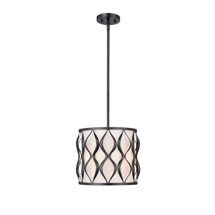 Harden Matte Black 3 Light Pendant Z-Lite 1948P12-MB | theLightShop