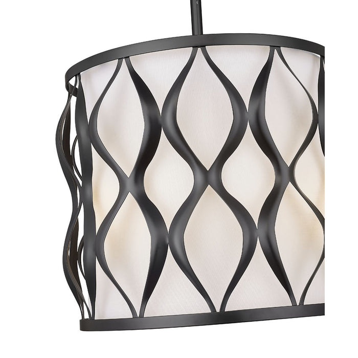 Harden Matte Black 3 Light Pendant Z-Lite 1948P12-MB | theLightShop