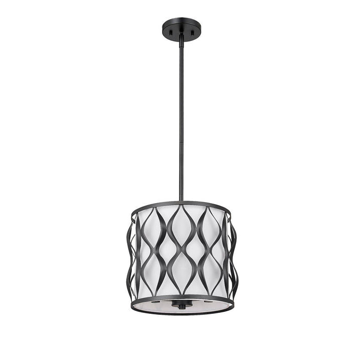 Harden Matte Black 3 Light Pendant Z-Lite 1948P12-MB | theLightShop