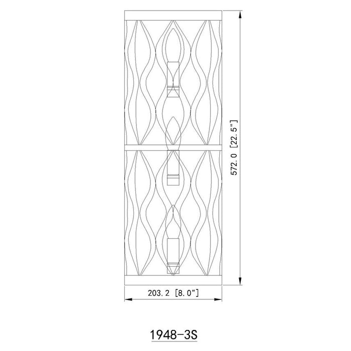 Harden Matte Black 3 Light Wall Sconce Z-Lite 1948-3S-MB | theLightShop