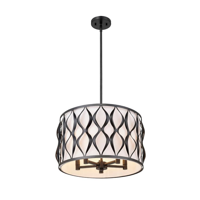 Harden Matte Black 5 Light Pendant Z-Lite 1948P18-MB | theLightShop