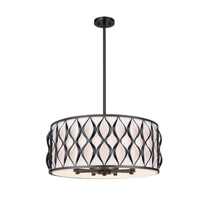 Harden Matte Black 8 Light Pendant Z-Lite 1948P26-MB | theLightShop