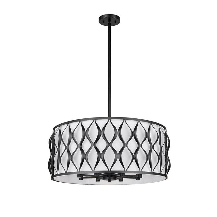 Harden Matte Black 8 Light Pendant Z-Lite 1948P26-MB | theLightShop