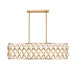 Harden Modern Gold 10 Light Linear Chandelier Z-Lite 1948-42L-MGLD | theLightShop