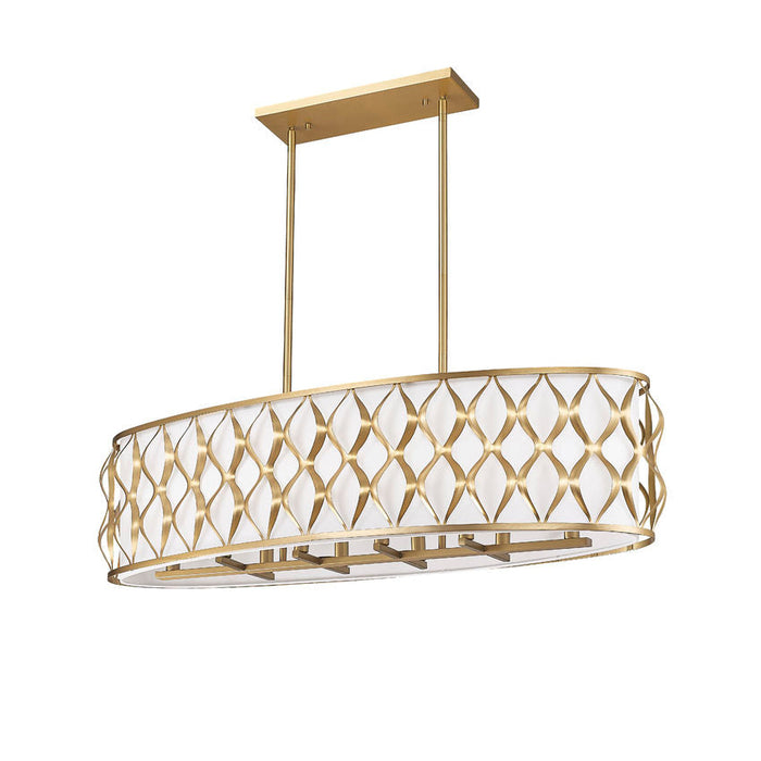Harden Modern Gold 10 Light Linear Chandelier Z-Lite 1948-42L-MGLD | theLightShop