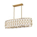 Harden Modern Gold 10 Light Linear Chandelier Z-Lite 1948-42L-MGLD | theLightShop