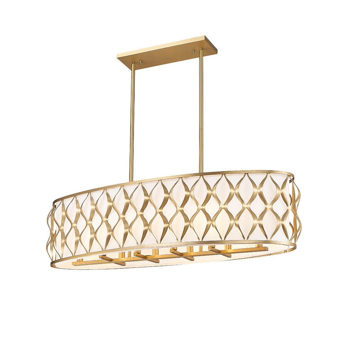 Harden Modern Gold 10 Light Linear Chandelier Z-Lite 1948-42L-MGLD | theLightShop