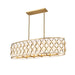 Harden Modern Gold 10 Light Linear Chandelier Z-Lite 1948-42L-MGLD | theLightShop