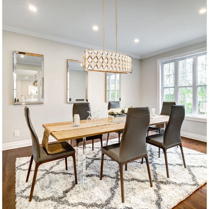 Harden Modern Gold 10 Light Linear Chandelier Z-Lite 1948-42L-MGLD | theLightShop