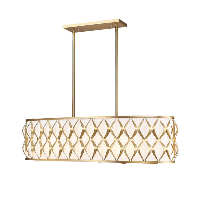 Harden Modern Gold 10 Light Linear Chandelier Z-Lite 1948-42L-MGLD | theLightShop