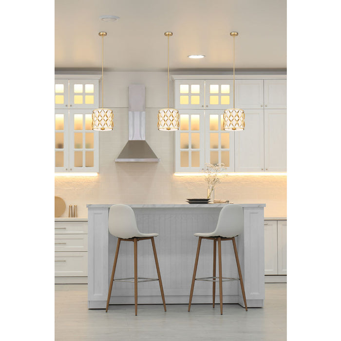 Harden Modern Gold 3 Light Pendant Z-Lite 1948P12-MGLD | theLightShop