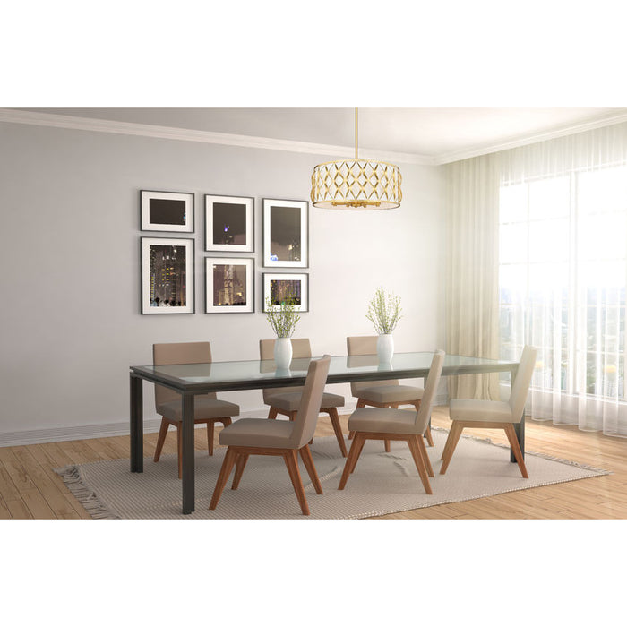 Harden Modern Gold 8 Light Pendant Z-Lite 1948P26-MGLD | theLightShop