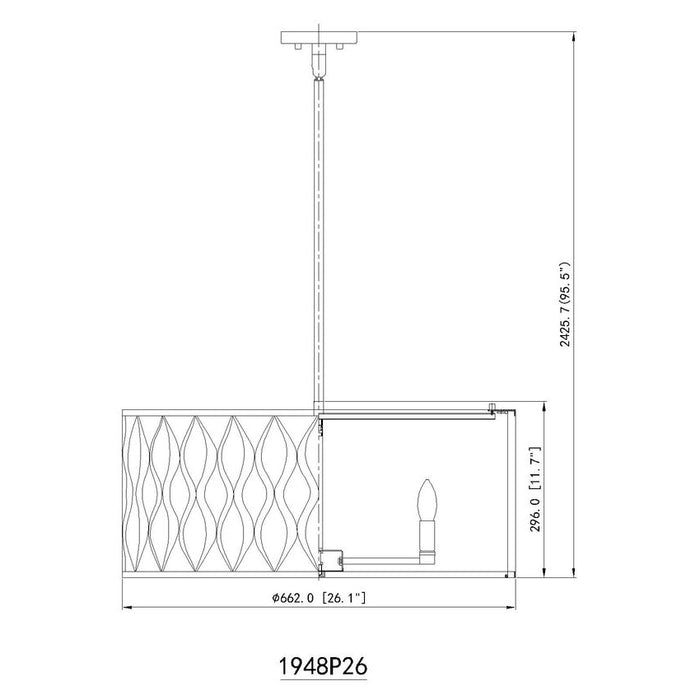 Harden Modern Gold 8 Light Pendant Z-Lite 1948P26-MGLD | theLightShop