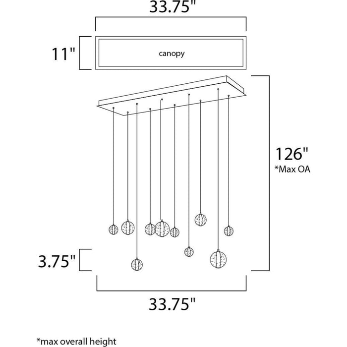 Harmony Polished Chrome LED Linear Pendant - Pendants