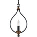 Hartsville Dark Weathered Zinc Weathered Oak Mini-Pendant - Mini-Pendants