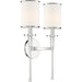 Hatfield 2 Light Polished Nickle Wall Mount - Wall Sconce