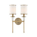 Hatfield 2 Light Vibrant Gold Wall Mount - Wall Sconces
