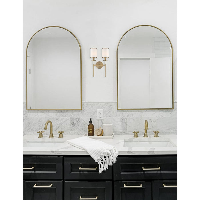 Hatfield 2 Light Vibrant Gold Wall Mount - Wall Sconces