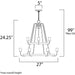 Haven Black / Satin Nickel Chandelier - Chandeliers