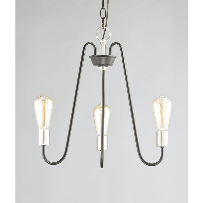 Haven Black / Satin Nickel Chandelier - Chandeliers