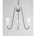 Haven Black / Satin Nickel Chandelier - Chandeliers