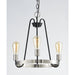 Haven Black / Satin Nickel Chandelier - Chandeliers