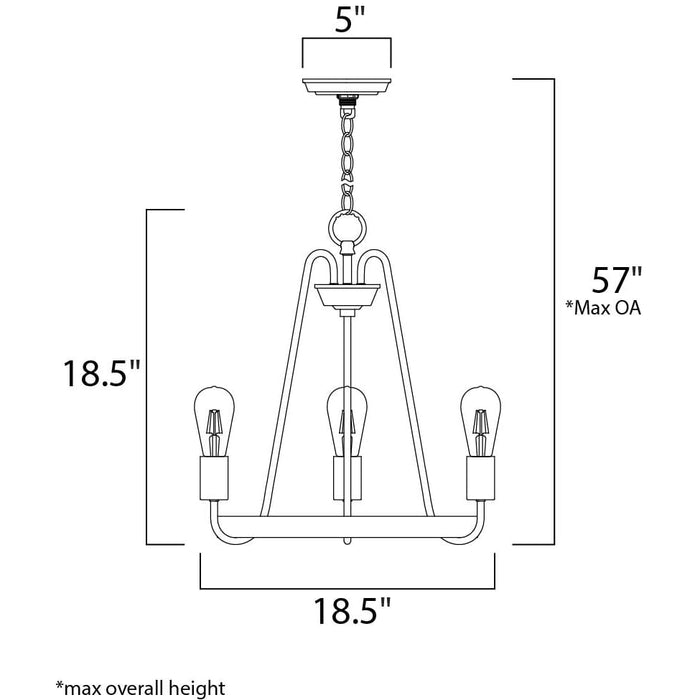 Haven Oil Rubbed Bronze / Antique Brass Chandelier - Chandeliers