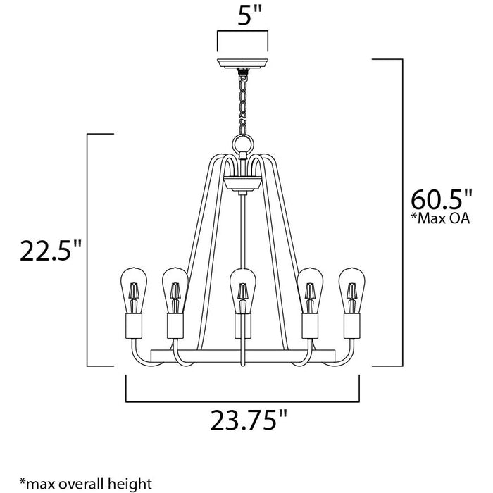 Haven Oil Rubbed Bronze / Antique Brass Chandelier - Chandeliers