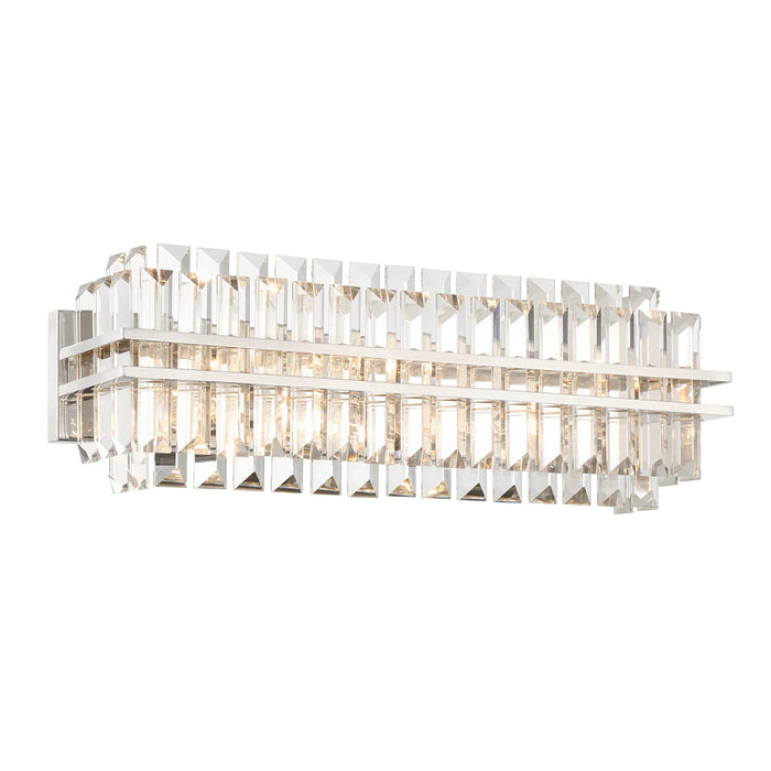 Hayes Polished Nickel 4 Light Vanity Light Crystorama HAY-1413-PN