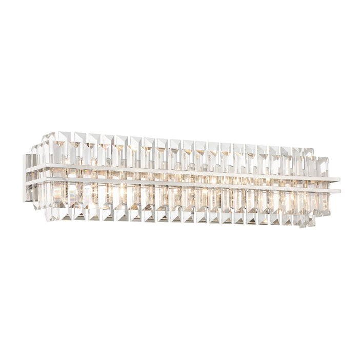 Hayes Polished Nickel 6 Light Vanity Light Crystorama HAY-1415-PN